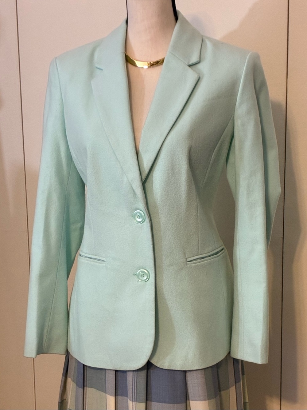 Chadwicks Mint Green Single-Breasted Blazer